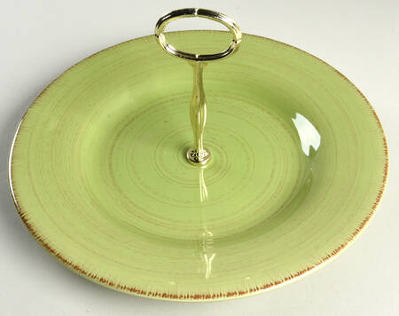 Sonoma Green Round Serving Plate with Center Handle (Dp) Hc