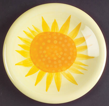Sunflower Coupe Salad Plate