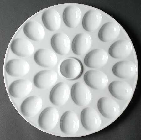 Whiteware Deviled Egg Plate