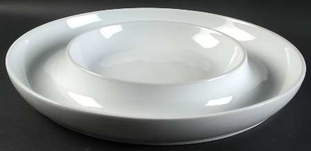 Whiteware 1 Piece Chip & Dip
