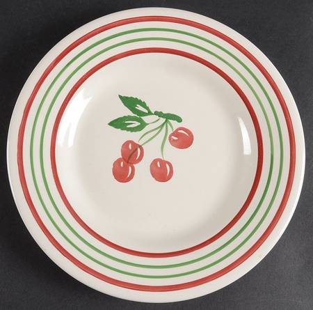 Vintage Cherry Salad Plate