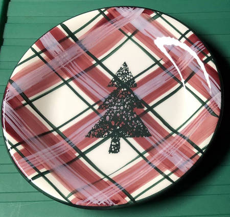 Christmas Village Salad Plate