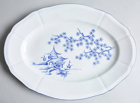 Tiffany Pagoda 15" Oval Serving Platter