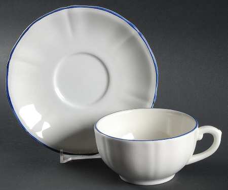 Tiffany Pagoda Flat Cup & Saucer Set