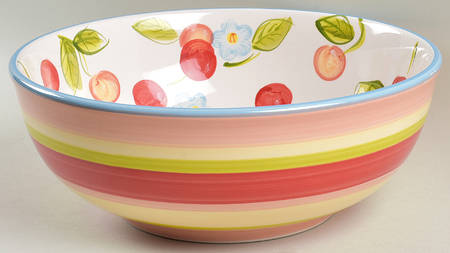 Cherry Blossom 11" Large Salad Serving Bowl
