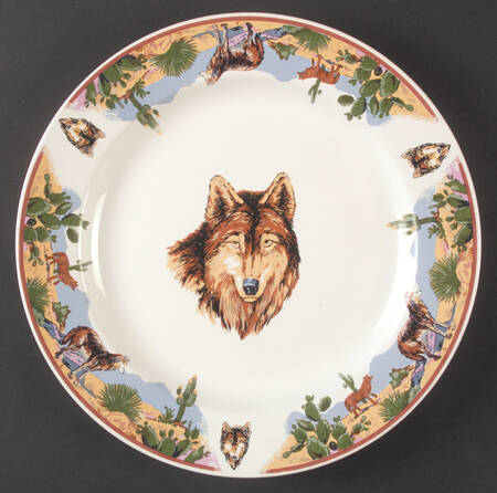 TIE37 (Cream Background) Dinner Plate