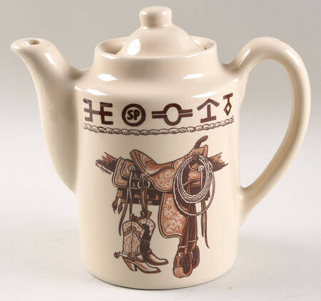 Boots & Saddle Tea/Coffee Pot & Lid