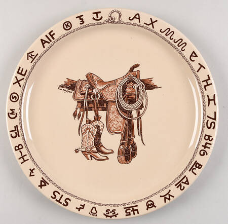 Boots & Saddle 13" Chop Plate (Round Platter)