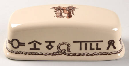 Boots & Saddle Lid for 1/4 Lb Butter