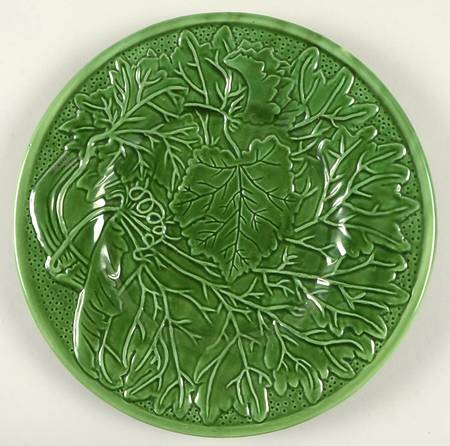 Green Majolica Dinner Plate