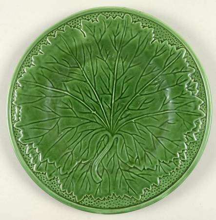 Green Majolica Dinner Plate