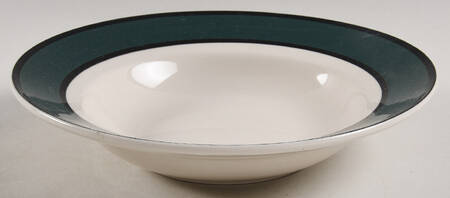 Avalon Green Large Rim Soup Bowl by Thomson