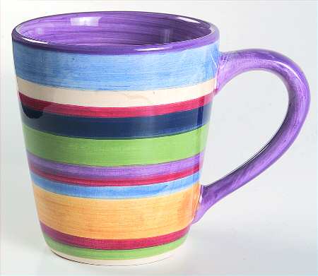 Barcelona Stripes Mug by Tabletops Unlimited