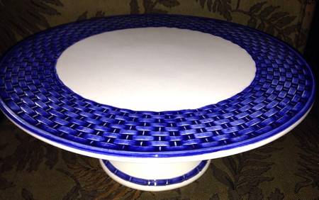 Basket Weave Footed Cake Plate
