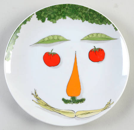 Vegetable Face Salad Plate