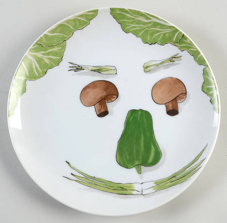 Vegetable Face Salad Plate