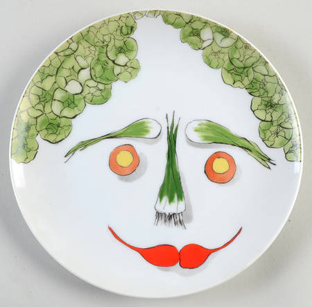 Vegetable Face Salad Plate
