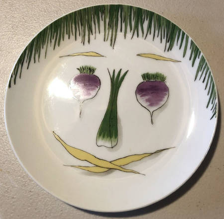 Vegetable Face Salad Plate