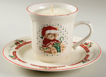 TIE46 Scented Cup & Saucer Candle-Vanilla  HC