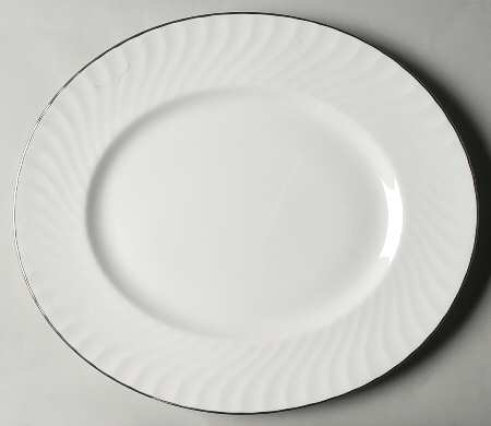 Cascade Platinum 15" Oval Serving Platter by Royal Limoges