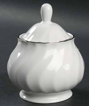 Cascade Platinum Sugar Bowl & Lid
