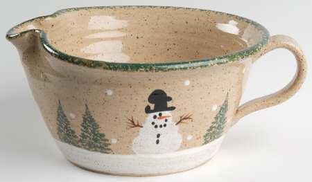 Snowman & Pines (Hand Thrown) Batter Bowl