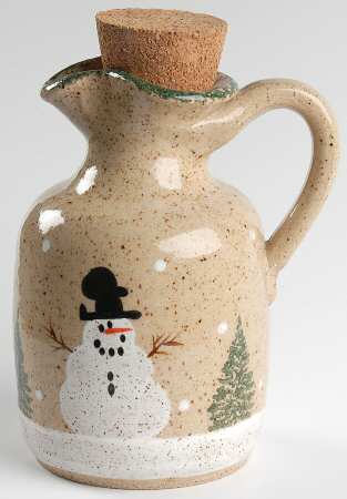 Snowman & Pines (Hand Thrown) Jug