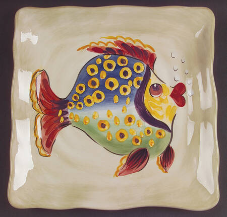 Under the Sea Square Dinner Plate