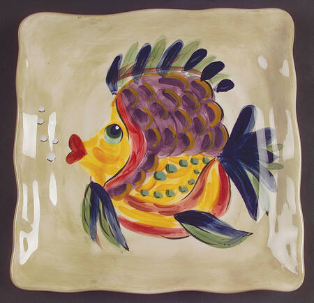Under the Sea Square Dinner Plate