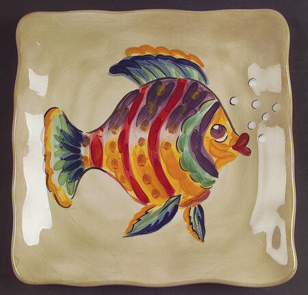 Under the Sea Square Salad Plate
