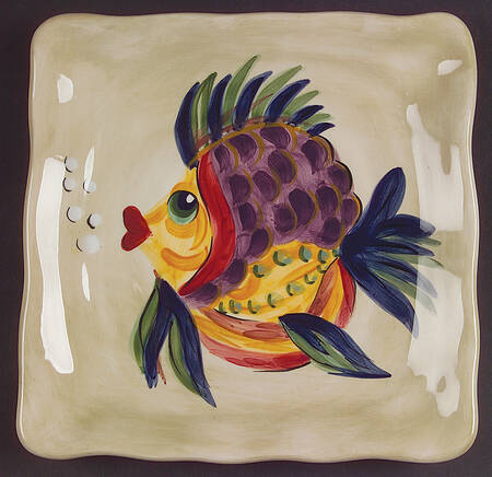Under the Sea Square Salad Plate
