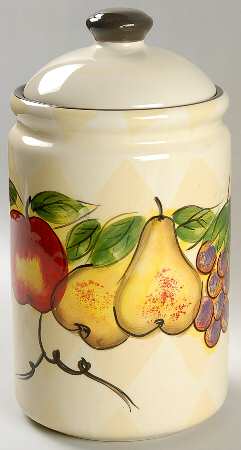 Harlequin Fruit Large Canister & Lid