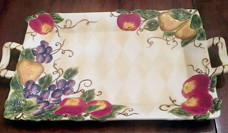 Harlequin Fruit 18" Rectangular Serving Platter