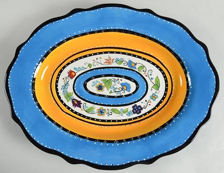 Kashmir 18" Oval Serving Platter