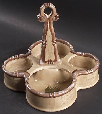 Bora Bora Center Handle Holder for (7 Piece) Cruet Set