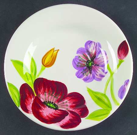 Spring Floral Salad Plate