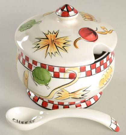 Pasta 101 Parmesan Pot & Lid w/Spoon