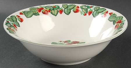Very Strawberry 9" Round Vegetable Bowl