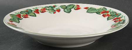 Very Strawberry Large Rim Soup Bowl