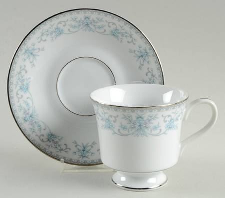 Memories Footed Cup & Saucer Set