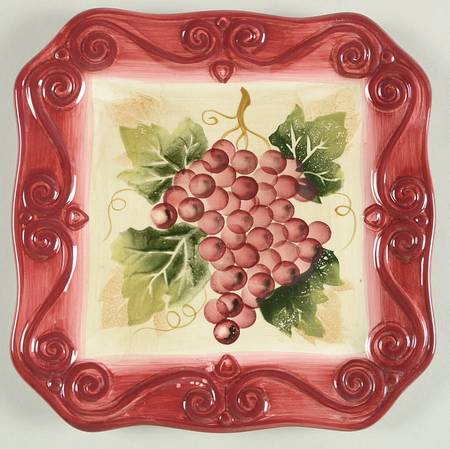 Merlot Square Salad Plate