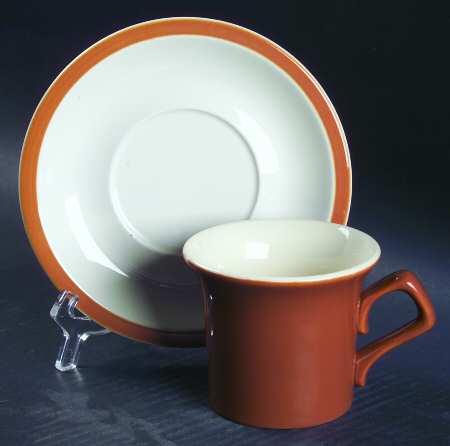 Persimmon Flat Cup & Saucer Set