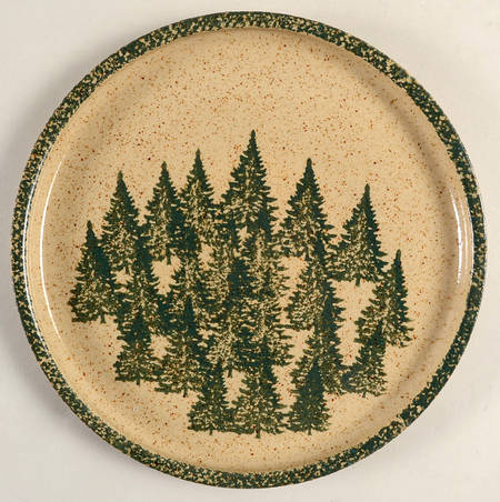Winter Pines Brown (Made in Mold) Coupe Dinner Plate