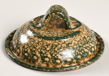 Winter Pines Brown (Made in Mold) Lid for 1 Qt Round Casserole