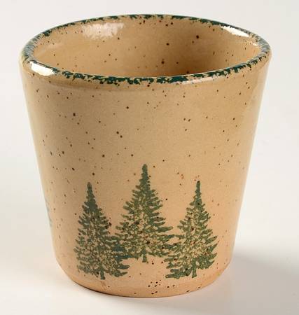 Winter Pines Brown (Made in Mold) Short China Tumbler
