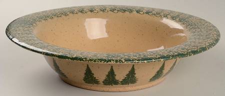 Winter Pines Brown (Made in Mold) 10" Round Vegetable Bowl