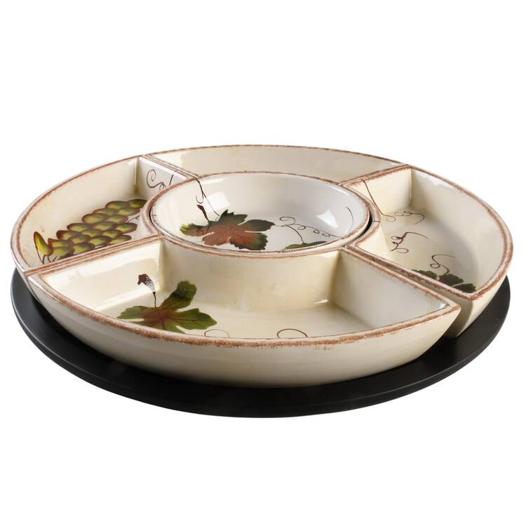 Villa Grande 6 Pc Lazy Susan (4 Sides, 1 Center, Base)
