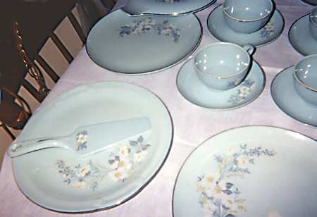 Powder Blue Flat Cup & Saucer Set