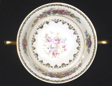 THO353 Footed Cream Soup Bowl