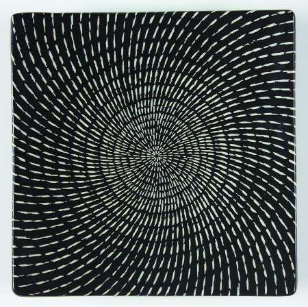 Celestial Coal Square Salad Plate